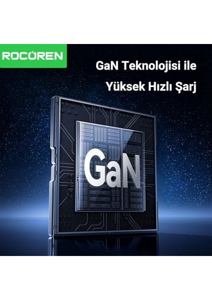 70W Gan Şarj Cihazı Type-C ve Usb-A 3-Portlu Hızlı Şarj Aleti fiyatları
