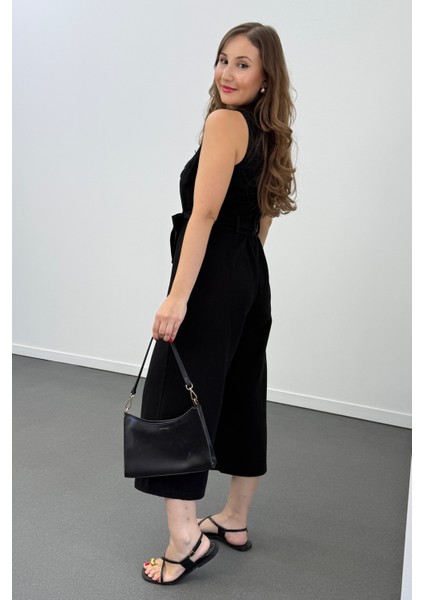 Myra Kahve Düğmeli Pamuk Keten Tulum fiyatları