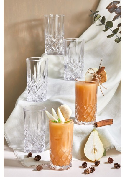 Şeffaf 6 Parça Cam Meşrubat Bardağı Takımı, Şık ve Dayanıklı Set