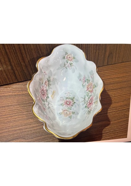 Limoges Rehausse Main El Boyama Sunumluk Şekerlik Kase - 19 cm x 12 cm x 6 cm indirimleri