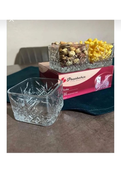 Turuncu 8'li Kare Serisi 235CC Şık Kase Seti modelleri