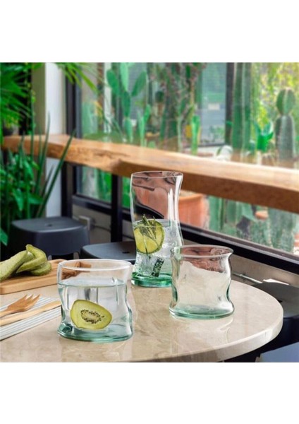 8 Parça Yenilikçi Recycle Su ve Meşrubat Takımı, Beyaz, Çevre Dostu, Şık ve Fonksiyonel