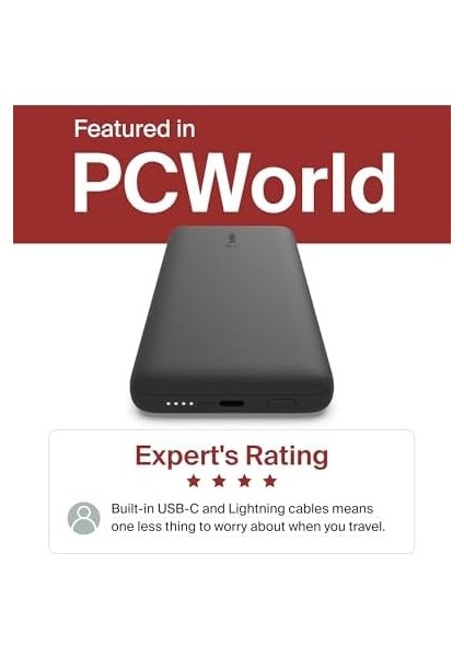 Boostcharge Plus 10000 Mah Kapasiteli Taşınabilir Powerbank, Mfı Sertifikalı 2 Adet Usb-C Kablo Bağlantı Noktası, 23W, Siyah modelleri