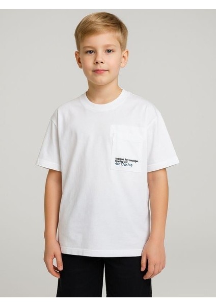 Erkek Çocuk Cep Detaylı Oversize Kalıp T-Shirt fiyatları