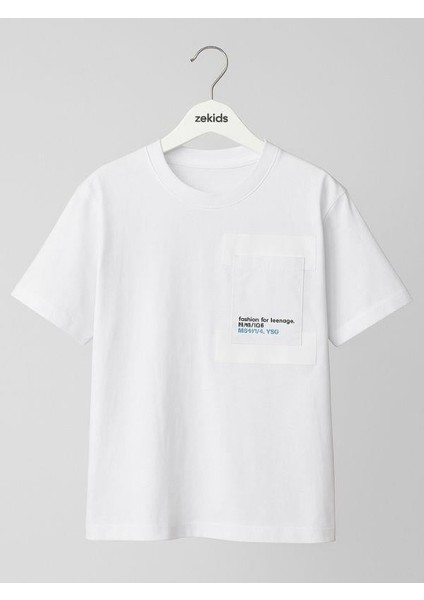 Erkek Çocuk Cep Detaylı Oversize Kalıp T-Shirt fırsatları