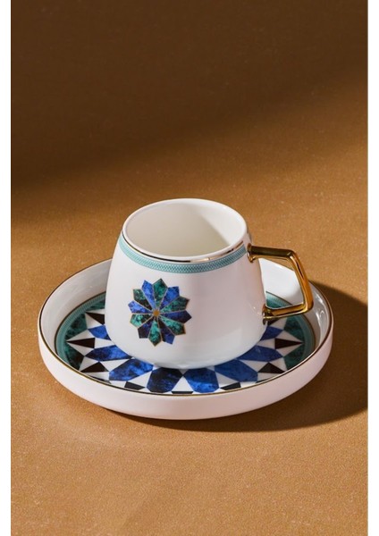 Iki Kişilik Mavi Kahve Fincan Takımı 90 Ml, Şık ve Kullanışlı Tasarım fırsatları