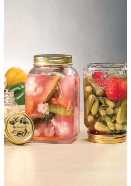 Beyaz Metal Kapaklı 80390 Kavanoz 1500CC, 4'lü Set fiyatları