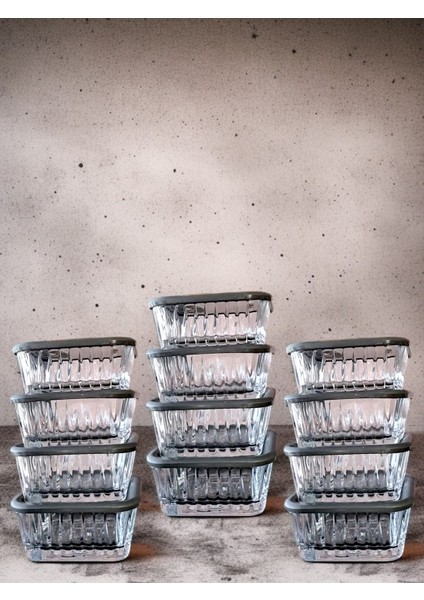 Gri Kapaklı Çok Amaçlı Saklama Kabı 225 Cc, 12'li Set, Orijinal Kutulu fiyatları