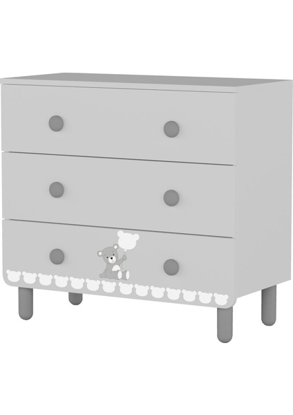 Sweet Bear Bebek ve Çocuk Odası Üç Çekmeceli Şifonyer