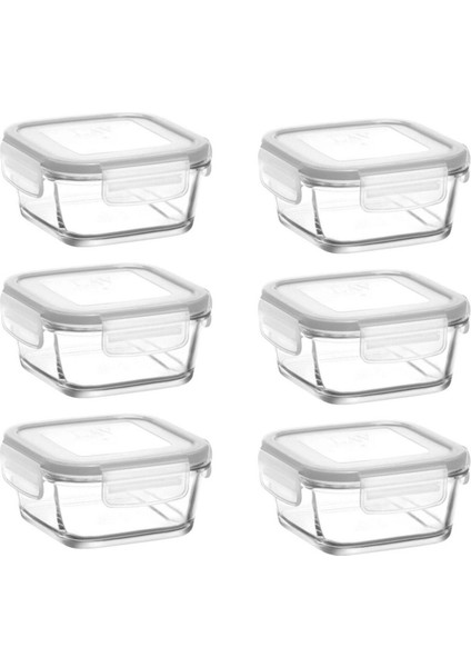 Cam Saklama Kabı Seti, 6'lı, Şeffaf ve Şık Kahvaltılık Düzenleyici, FRS227 Modeli modelleri
