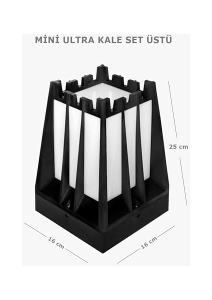 Geldi Bahçe Yol Aydınlatma Mini Ultra Kale Zita Bahçe Aydınlatmaları Dış Mekan Bahçe Lambası E27 IP54 modelleri