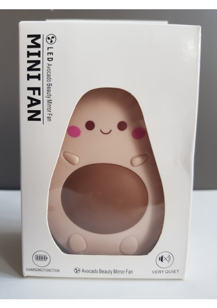 Sevimli Avokado Tasarımlı LED Işıklı USB Kablolu Mini Fan I Masa Üstü ve Boyun Kullanımı Vantilatör fırsatları
