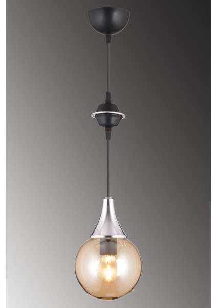 Şık Siyah Bal Glop Camlı Krom Modern Avize, Estetik ve Işıltı Sunar fiyatları