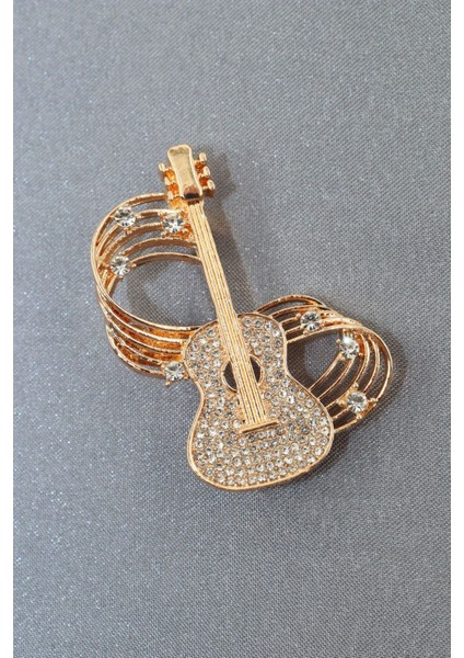 Zirkon Taşlı Melodili Gitar Broş. Yaka Iğnesi Gitar Broş. Erkek Broş. Kadın Broş. Gitar Broş. indirimleri