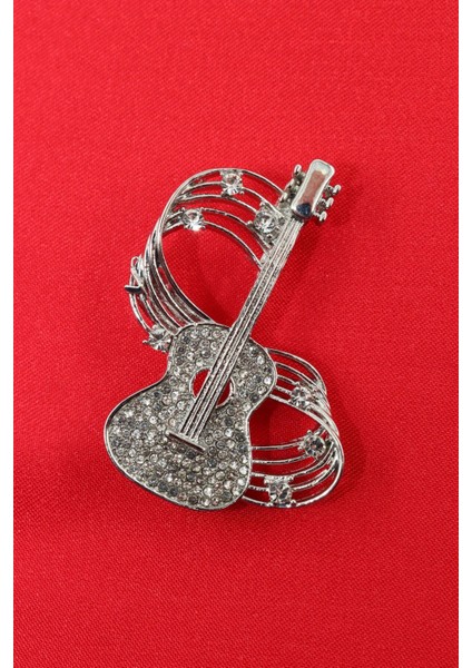 Zirkon Taşlı Melodili Gitar Broş. Yaka Iğnesi Gitar Broş. Erkek Broş. Kadın Broş. Gitar Broş. modelleri