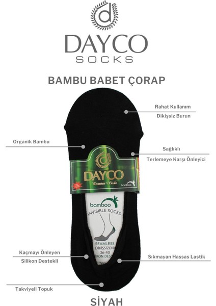 Bayan Bambu Premium Babet Çorap 4'lü Set Siyah fiyatları