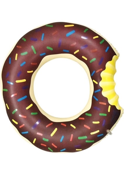 Renkli 75 cm Şişme Donut Simit, Eğlenceli ve Şık Tasarım, Dekoratif ve Keyifli Kullanım