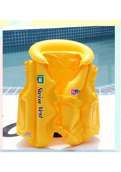 Renkli Çocuk Yüzme Yeleği, Havuz ve Deniz Kullanımı, 3-6 Yaş, 50X47 cm