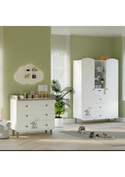 Sweet Bear Bebek ve Çocuk Odası Üç Çekmeceli Şifonyer indirimleri