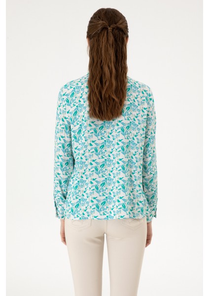 Kadın Mint Gömlek Desenli 50299289-VR090 indirimleri