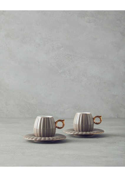 Vizon 4'lü Bone China Kahve Fincan Takımı, Şık ve Zarif Tasarım