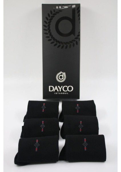 Bambu Kışlık Erkek Siyah Çorap 6 Çift Siyah Kutulu