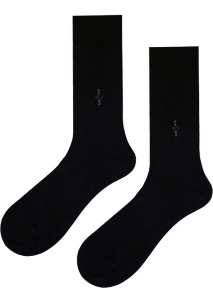 Bambu Kışlık Erkek Siyah Çorap 6 Çift Siyah Kutulu