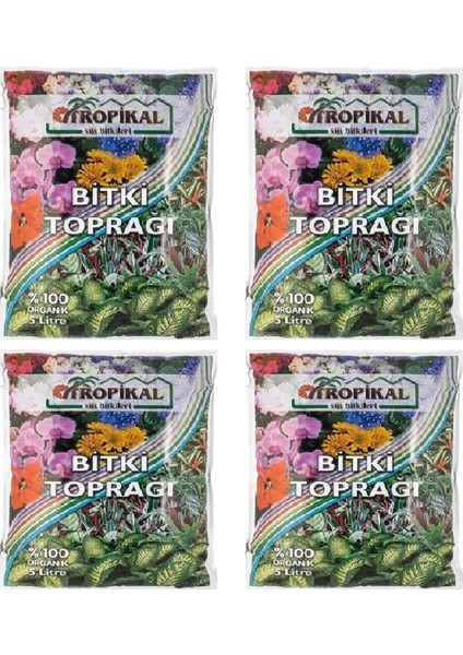 Böcek Sinek Yapmayan Toprak 4 Paket 5lt.toplam 20 Lttoprak. Premium Kaliteli Çiçek Toprağı