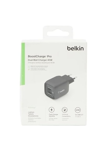 Çift Usb-C Duvar Şarj Cihazı 45W, iPhone 14, 13, 12, Pro, Pro Max, iPad Pro 12.9, 11, Macbook, Galaxy S23, S23+, Ultra, Tab ve Daha Fazlası Için Gan Teknolojili Pd 3.0 Hızlı Şarj modelleri