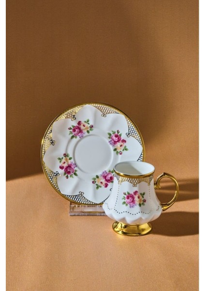 Çok Renkli 2 Kişilik 85 ml Kahve Fincan Takımı modelleri