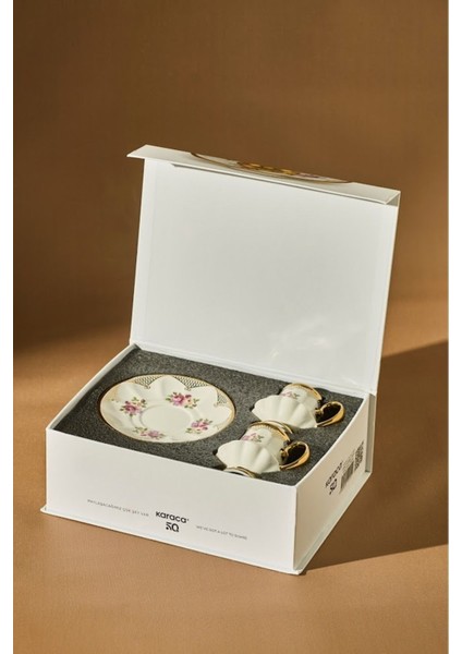 Çok Renkli 2 Kişilik 85 ml Kahve Fincan Takımı indirimleri