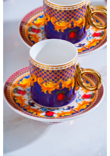 6 Kişilik Çok Renkli Kahve Fincanı Takımı, 90 Ml, Şık ve Kullanışlı.