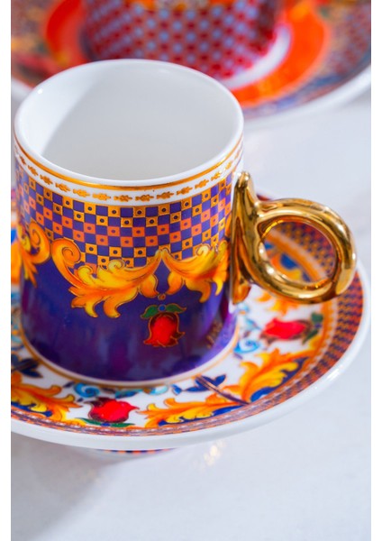 6 Kişilik Çok Renkli Kahve Fincanı Takımı, 90 Ml, Şık ve Kullanışlı. fiyatları