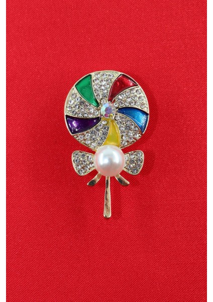 Lolipop Şekeri Incili Broş. Yaka Iğnesi Lolipop Broş. Taşlı Tasarım Broş. Kadın Broş. Lolipop Broş. modelleri