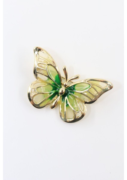 Yeşil Gold Kelebek Broş. Yaka Iğnesi Kelebekli Broş. Kadın Broş. Erkek Broş. Kelebek Broş. modelleri
