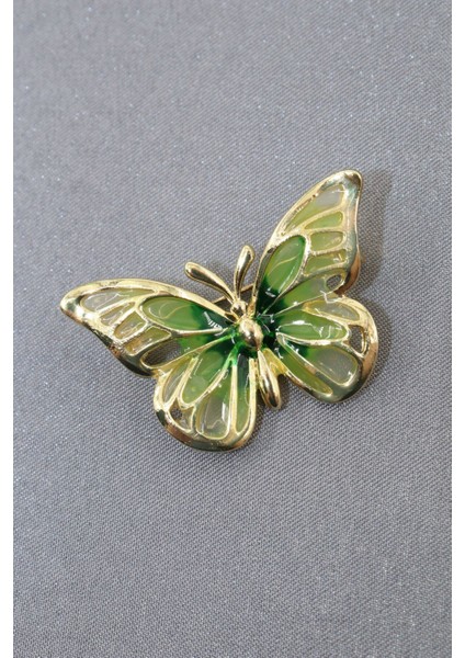 Yeşil Gold Kelebek Broş. Yaka Iğnesi Kelebekli Broş. Kadın Broş. Erkek Broş. Kelebek Broş. indirimleri