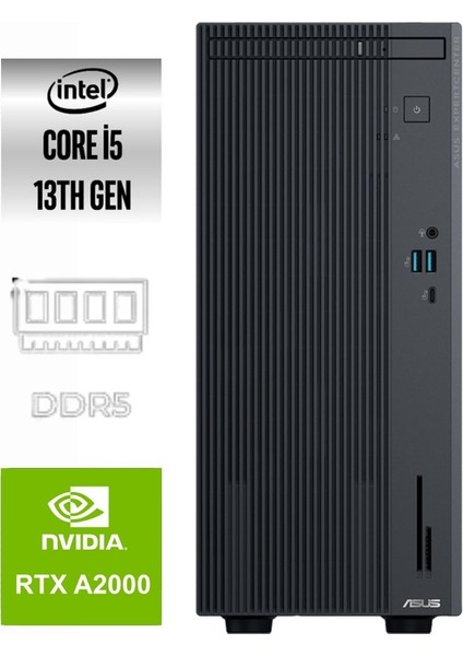 Expertcenter P500MV-075 I5-13420H 8gb 4tb Quadro RTXA2000 12GB Freedos Mini Tower Masaüstü Bilgisayar