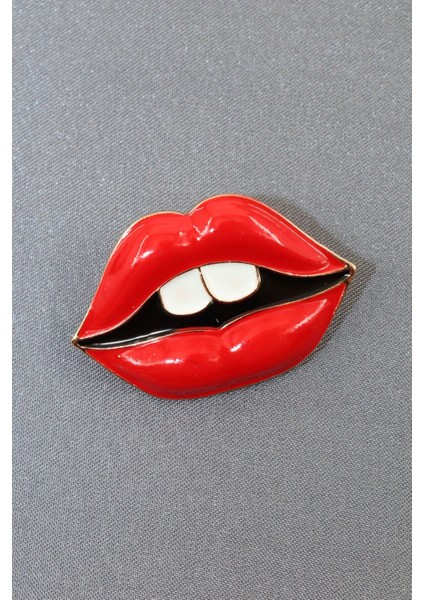 Red Lips Broş. Yaka Iğnesi Kırmızı Dudak Broş. Tasarım Dudak Broş. Kadın Broş. Dudak Broş. modelleri