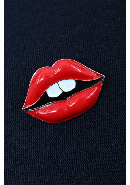 Red Lips Broş. Yaka Iğnesi Kırmızı Dudak Broş. Tasarım Dudak Broş. Kadın Broş. Dudak Broş. fırsatları