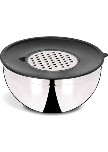 Gri 5 Parça Rendeli, Karıştırma ve Saklama Kabı Seti, Çok Fonksiyonlu Kapsüller