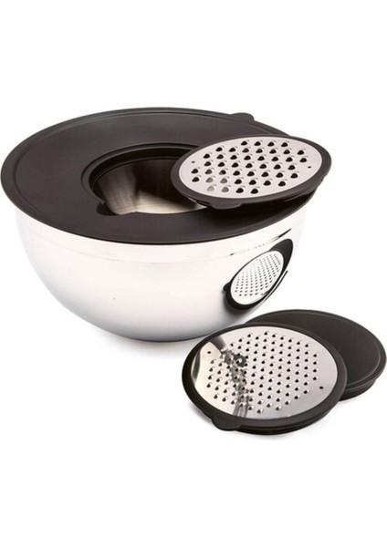 Gri 5 Parça Rendeli, Karıştırma ve Saklama Kabı Seti, Çok Fonksiyonlu Kapsüller fiyatları