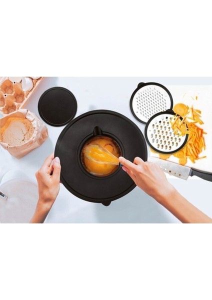 Gri 5 Parça Rendeli, Karıştırma ve Saklama Kabı Seti, Çok Fonksiyonlu Kapsüller modelleri