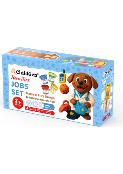 Doğal Oyun Hamuru Sevimli Patiler - Meslekler Set