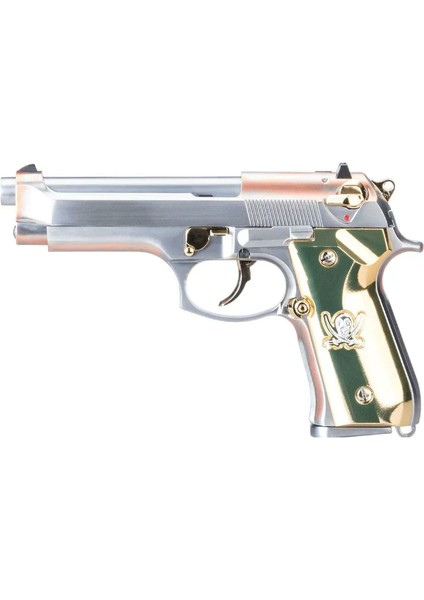 We M92F "calico Jack" Full Metal Silver Gold Gbb Airsoft Tabanca fiyatları