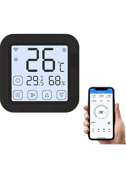 Tuya Destekli Akıllı Wifi Ir Klima Kontrolü Denetleyici Termostat LCD Ekran Sıcaklık Nem Sensörü