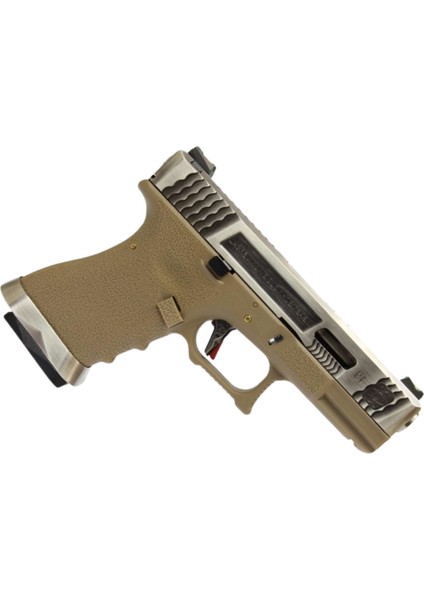 We Glock G19 T8 Gümüş Kızak & Namlu Tan Gövde Gbb Airsoft Tabanca indirimleri
