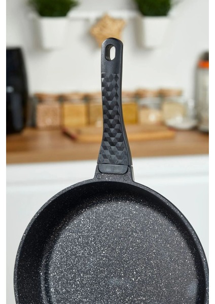 Döküm Granit 3 Parça Tava Sahan Seti, Siyah, 20-24-28CM fırsatları