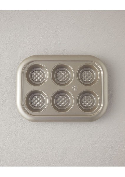 Güçlü Karbon Çelik Muffin Kek Kalıbı, 29,5X21 Cm, Şampanya Renk fiyatları