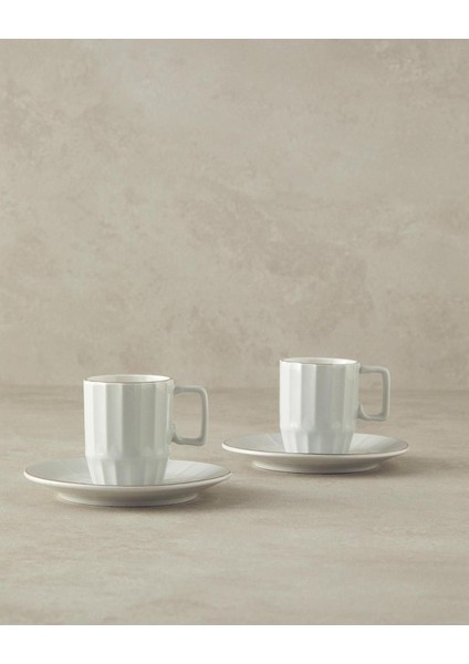 Beyaz 80 ml Kahve Fincan Takımı, Şık ve Kullanışlı, Modern Tasarım