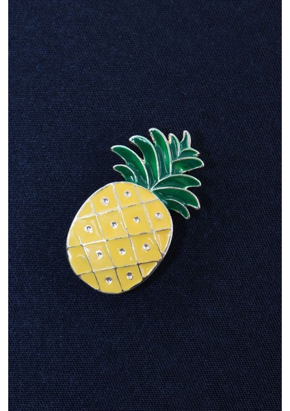 Kristal Taşlı Ananas Broş. Yaka Iğnesi Broş. Taşlı Broş. Kadın Broş. Erkek Broş. Broş. Ananas Broş. fırsatları
